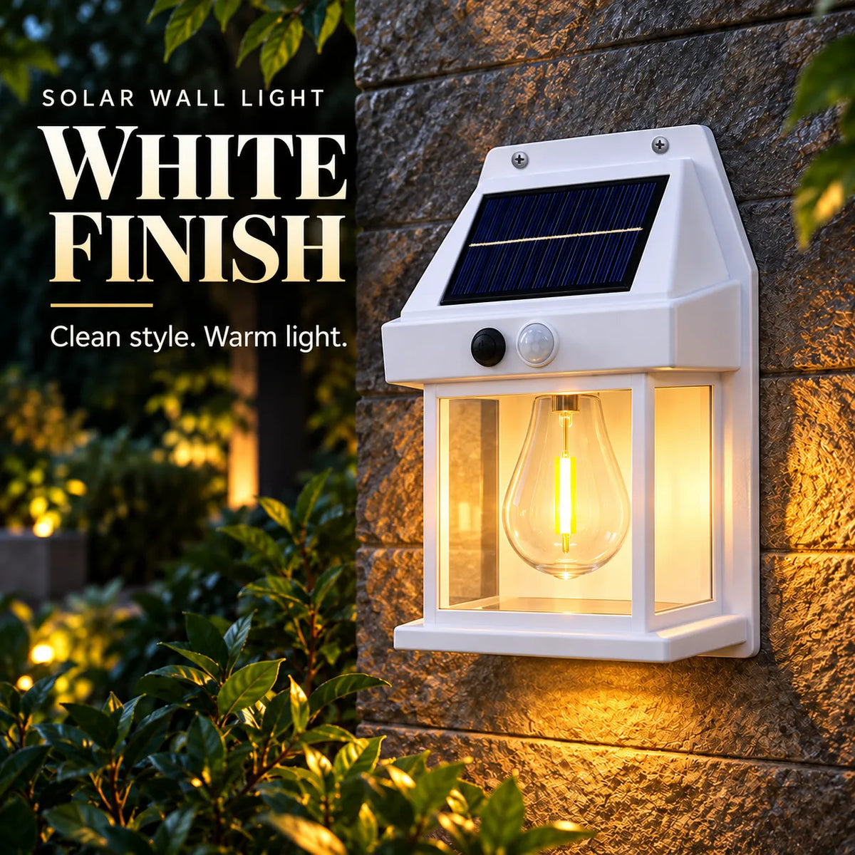 Solar Motion Sensor Wall Lantern