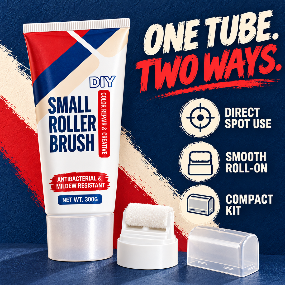 Wall Touch-Up Repair Paste — Free Roller Brush Head Included