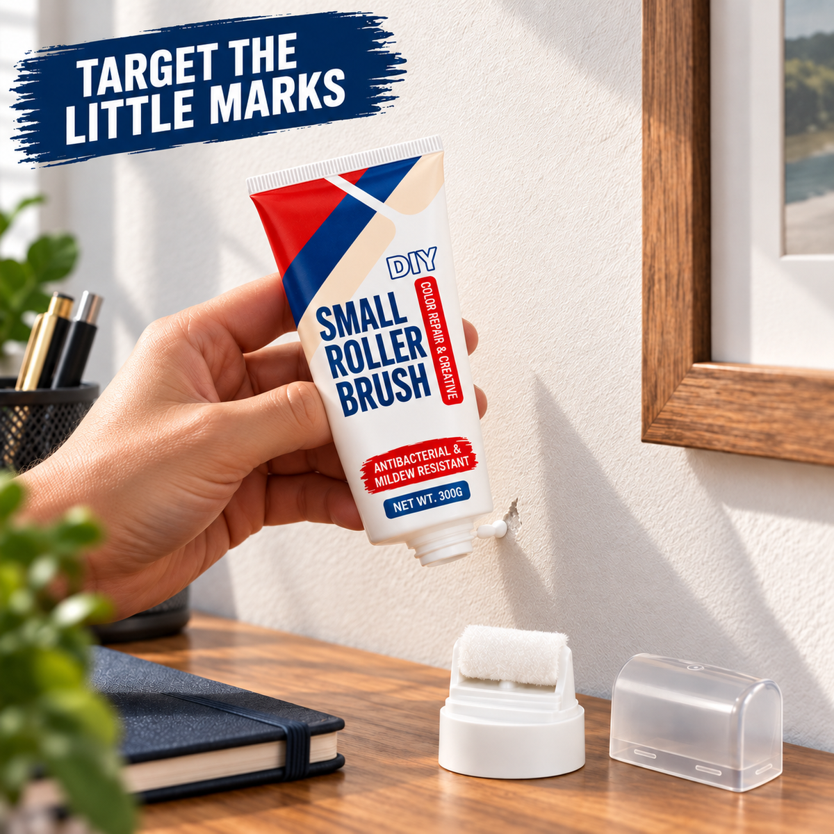 Wall Touch-Up Repair Paste — Free Roller Brush Head Included