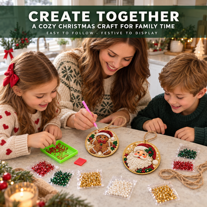 6-Piece Christmas DIY Diamond Painting Acrylic Ornament Kit