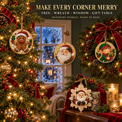 6-Piece Christmas DIY Diamond Painting Acrylic Ornament Kit