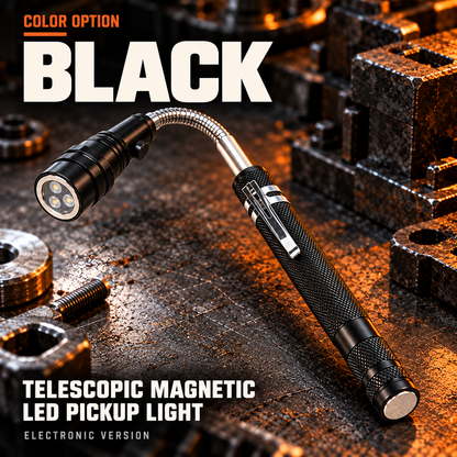 Dual-End Magnetic Telescopic LED Inspection Flashlight