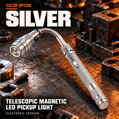 Dual-End Magnetic Telescopic LED Inspection Flashlight