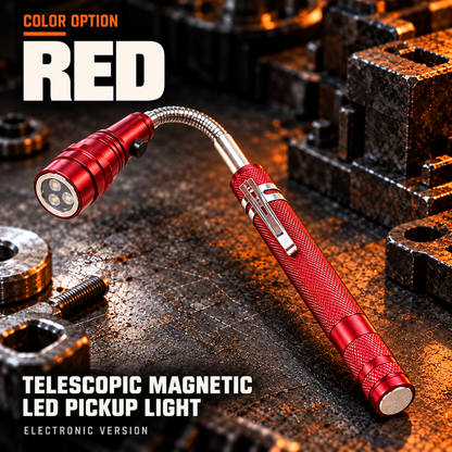 Dual-End Magnetic Telescopic LED Inspection Flashlight