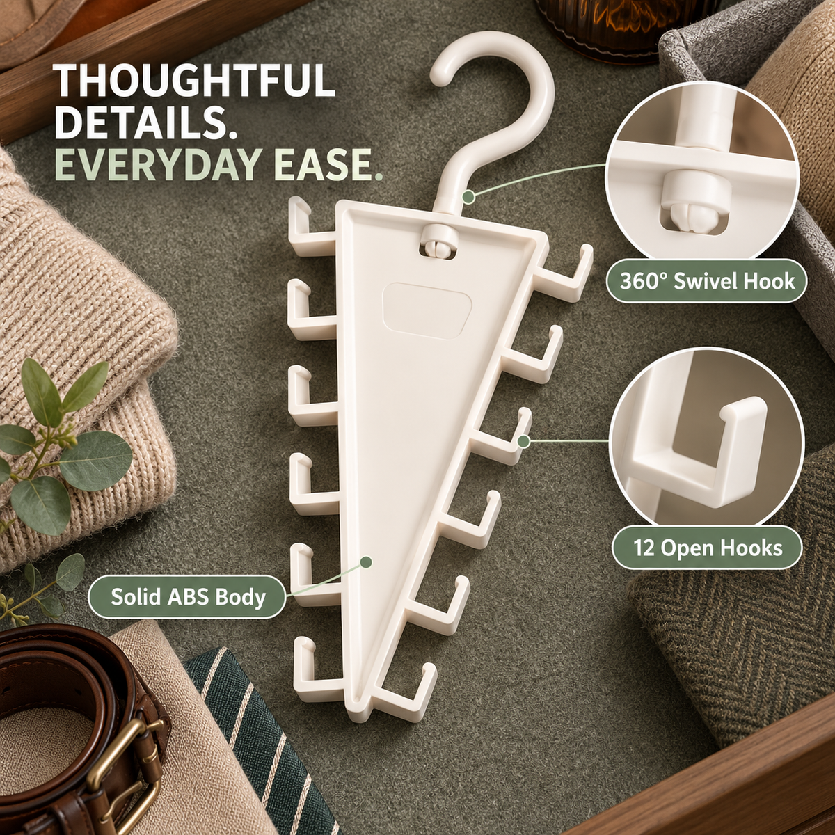 Space-Saving V-Shaped Closet Organizer