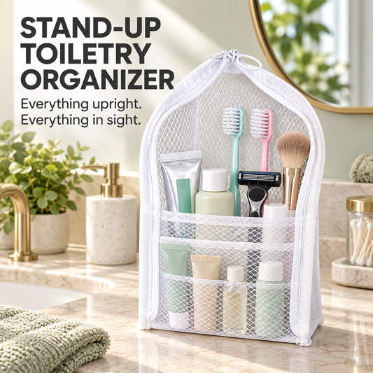 Stand-Up Travel Toiletry Organizerc
