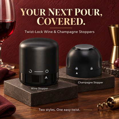 Twist-Lock Wine & Champagne Stoppers