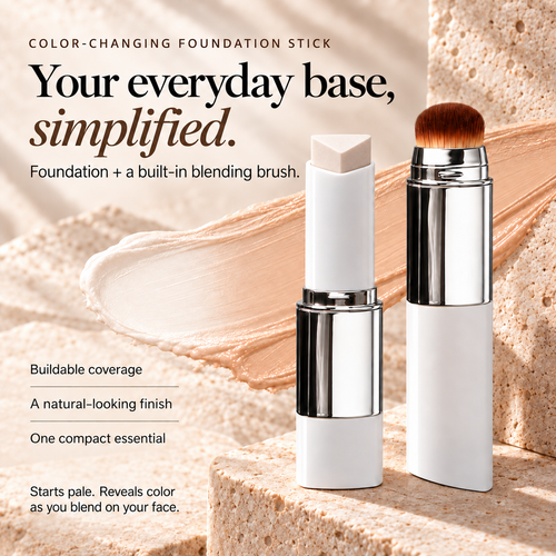 Korean 2-in-1 Color-Changing Foundation Stick