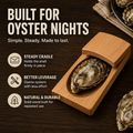 Wooden Oyster Shucking Holder – Secure Grip