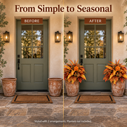 Autumn Harvest Faux Floral Arrangement – Fall & Halloween Decor