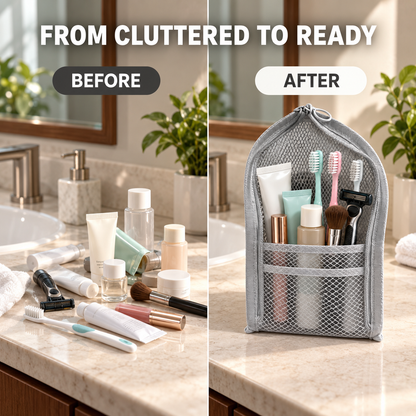 Stand-Up Travel Toiletry Organizerc