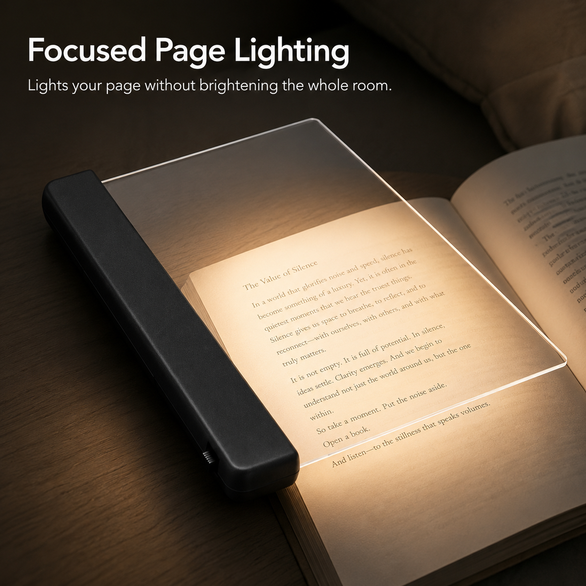 Flat Panel LED Book Reading Light