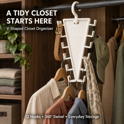 Space-Saving V-Shaped Closet Organizer