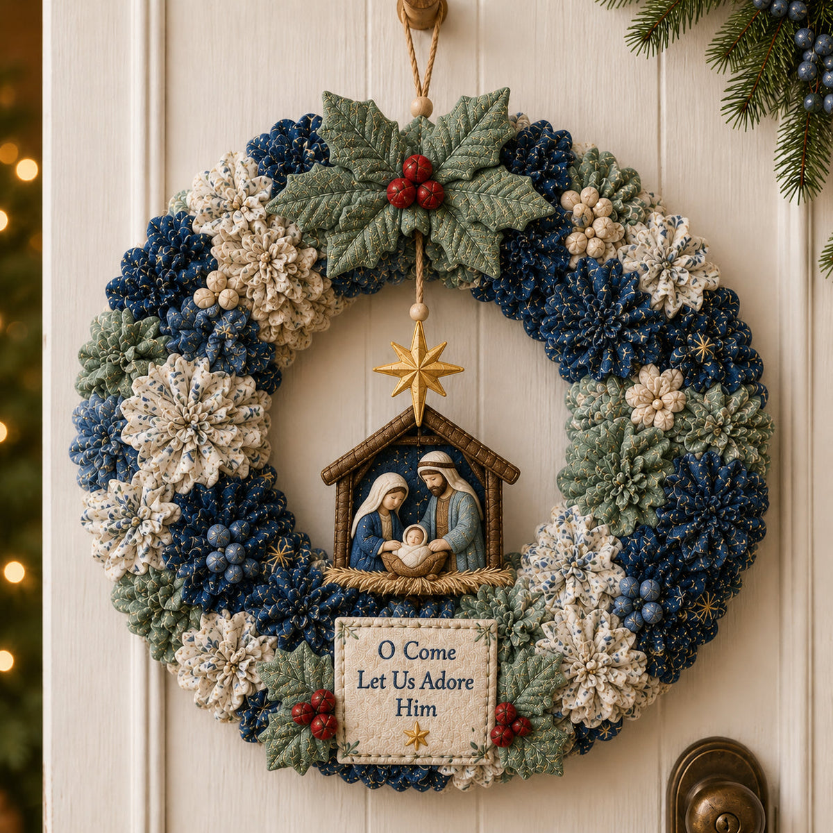 3D Fabric Christmas Wreath DIY Kit – 6 Festive Designs