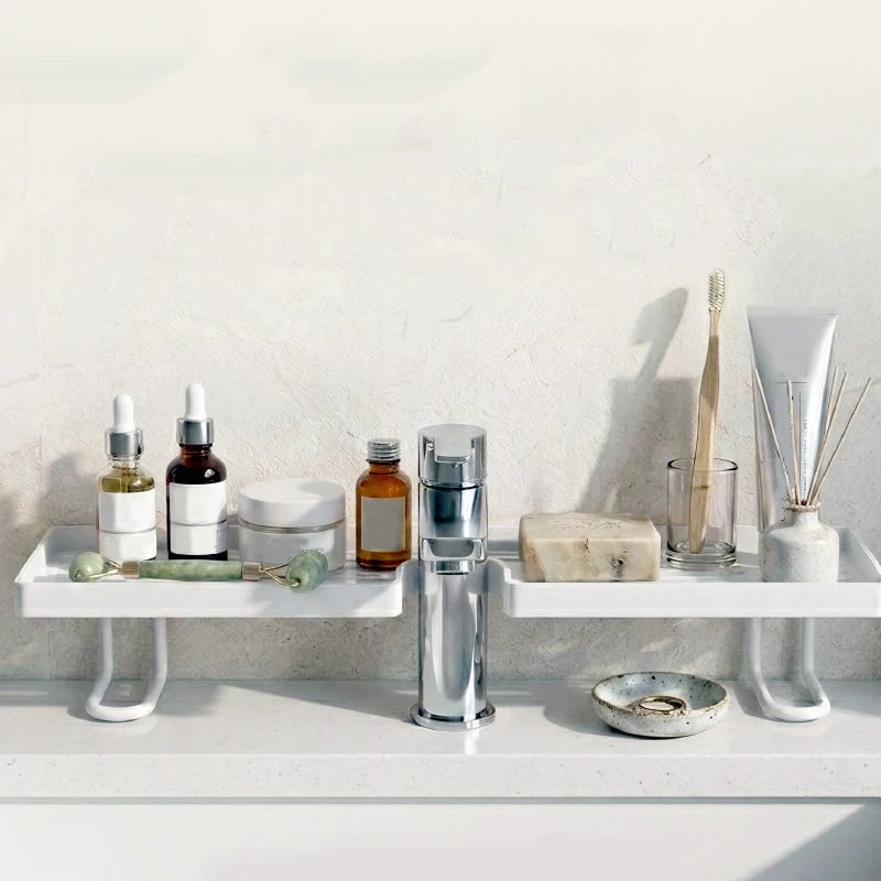 No-Drill Faucet Shelf Organizer