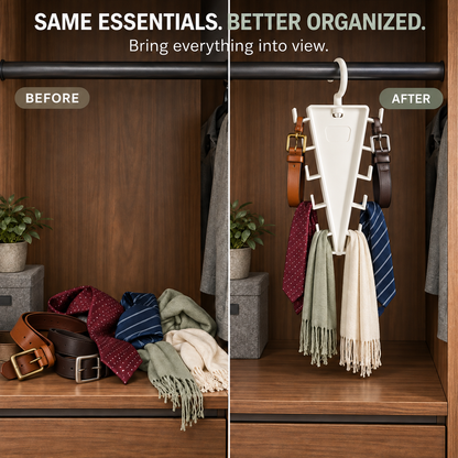 Space-Saving V-Shaped Closet Organizer