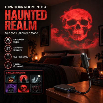 USB Holiday Projector Light – 6 Interchangeable Slides