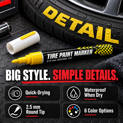 DIY Tire Paint Marker – Quick-Drying & Waterproof