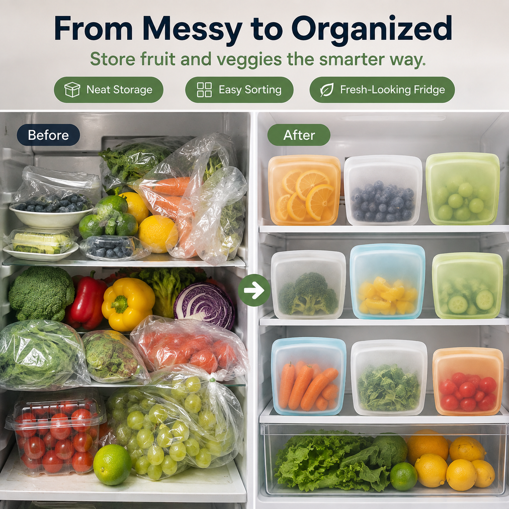 Reusable Food-Grade Silicone Storage Bag