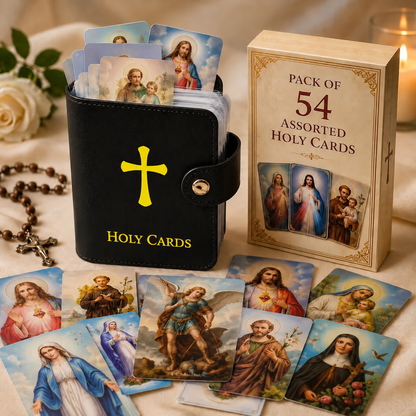 Carry the Light — Black Holy Card Holder + 54 Prayer Cards