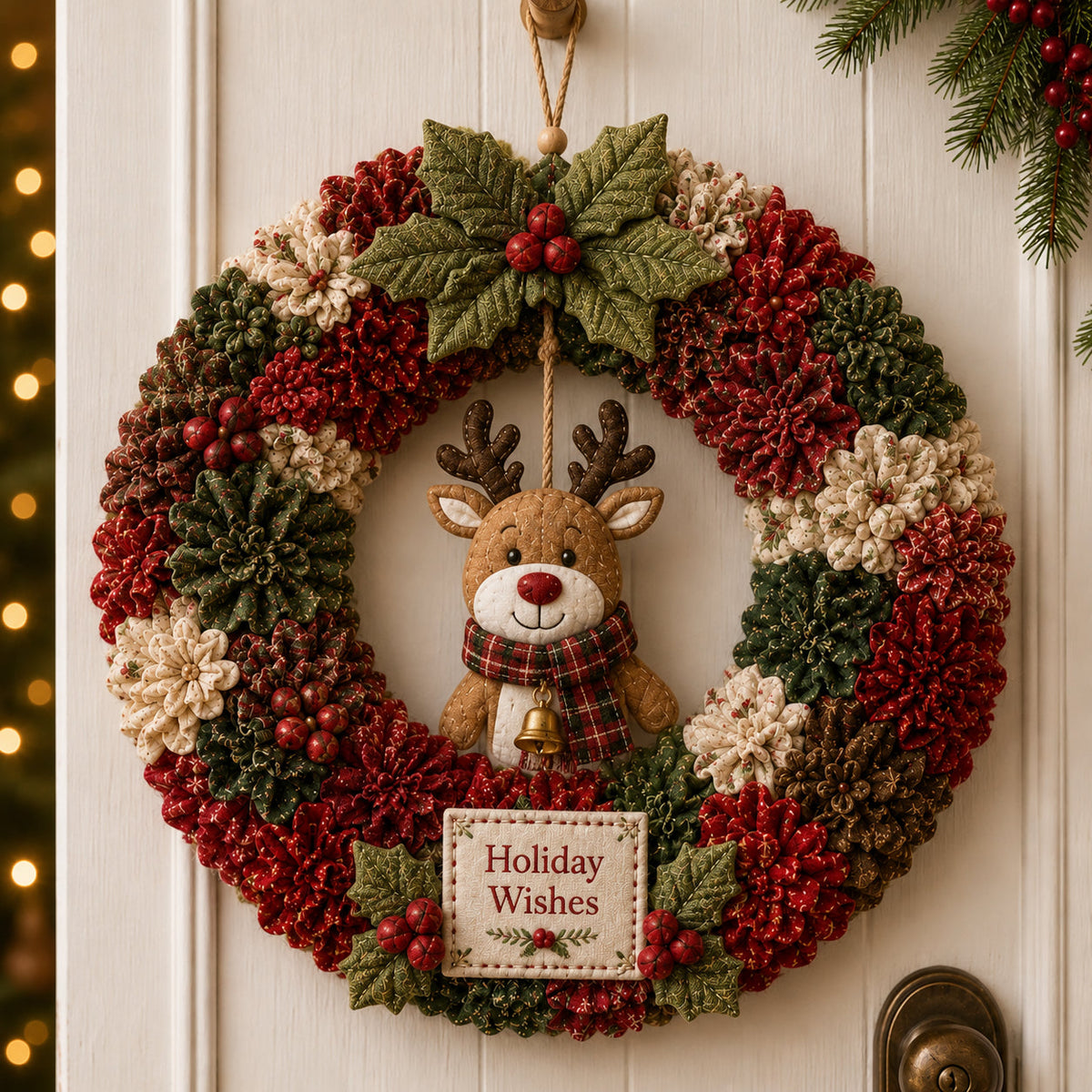 3D Fabric Christmas Wreath DIY Kit – 6 Festive Designs