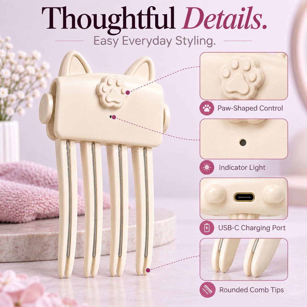 Cordless Heated Root Volumizer Clip