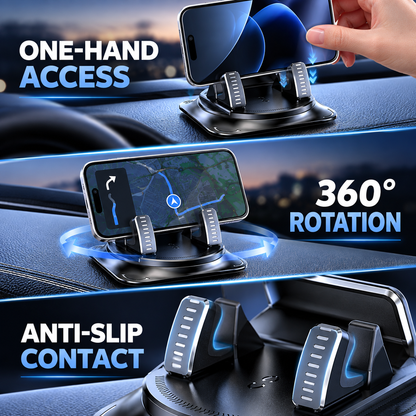 360° Rotating Anti-Slip Dashboard Phone Mount | Black