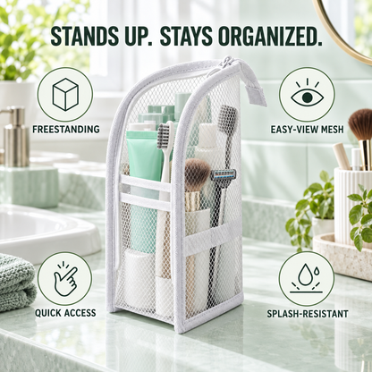 Stand-Up Travel Toiletry Organizerc