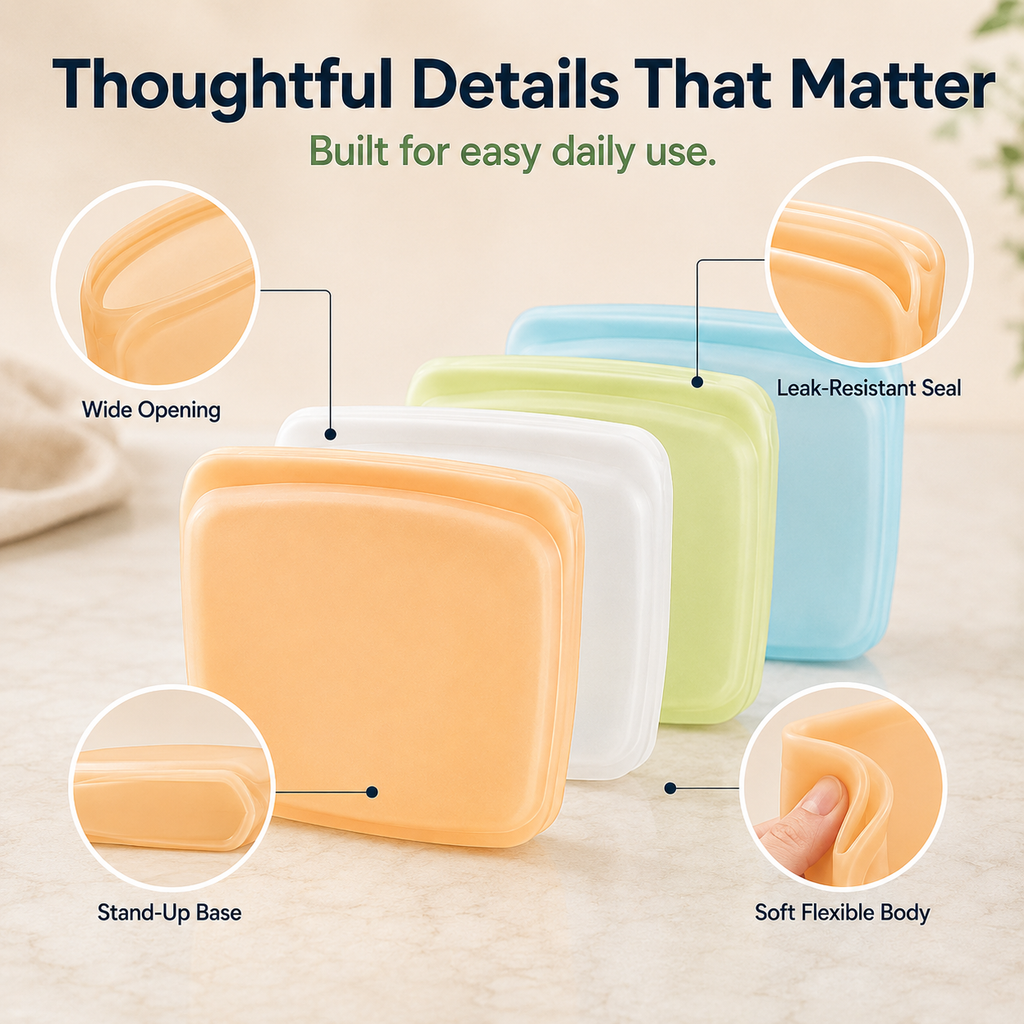 Reusable Food-Grade Silicone Storage Bag