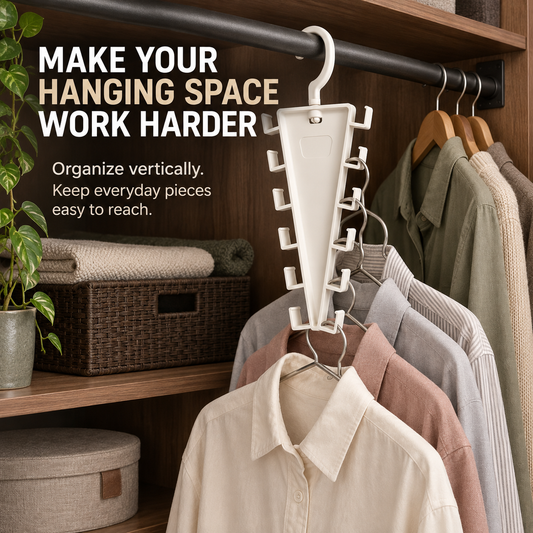 Space-Saving V-Shaped Closet Organizer