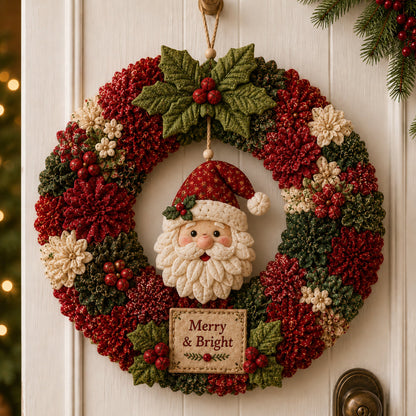 3D Fabric Christmas Wreath DIY Kit – 6 Festive Designs