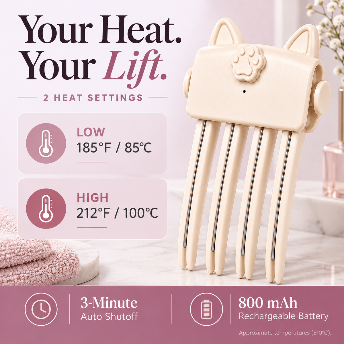 Cordless Heated Root Volumizer Clip