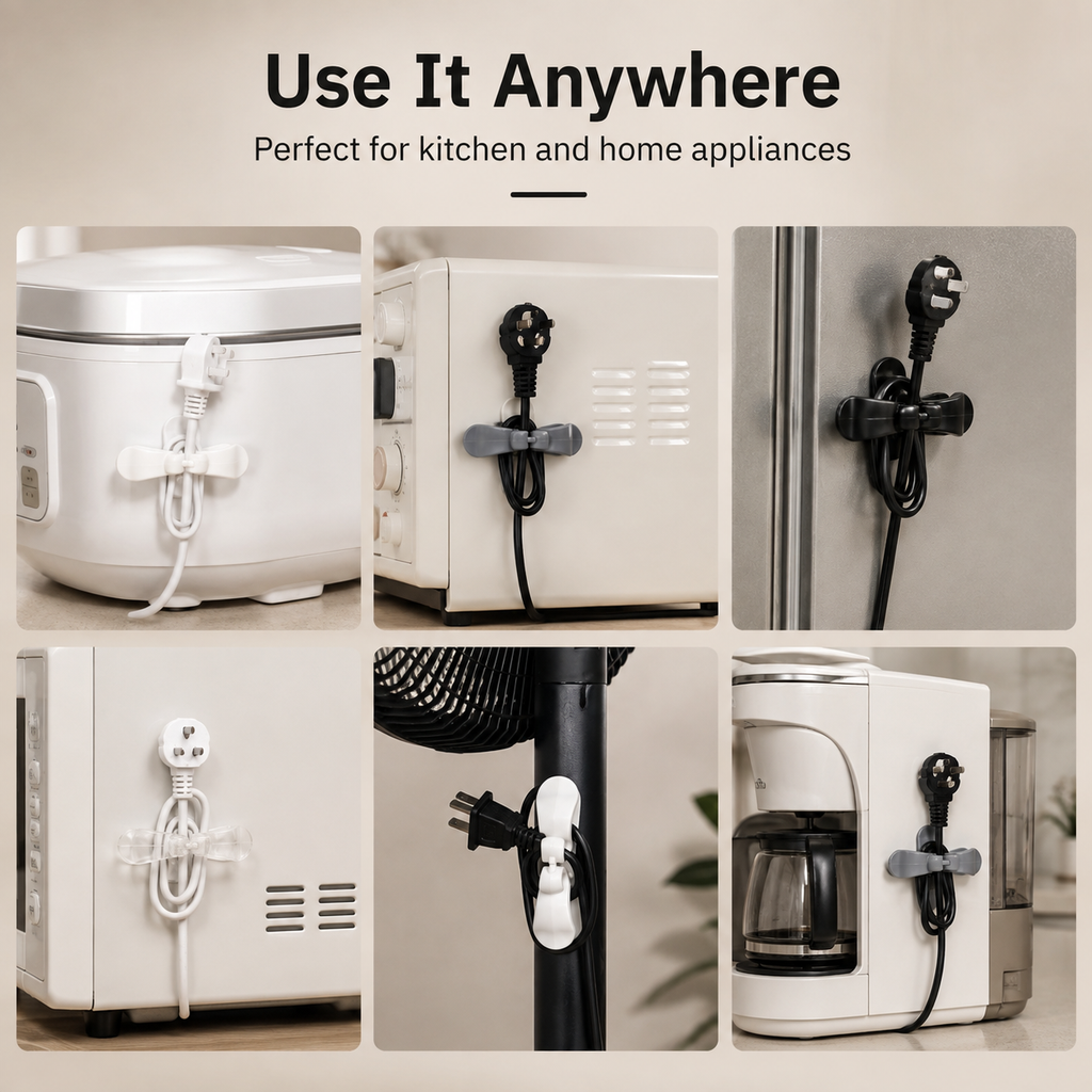 Self-Adhesive Cable Holder – Keep Cords Neat and Tangle-Free