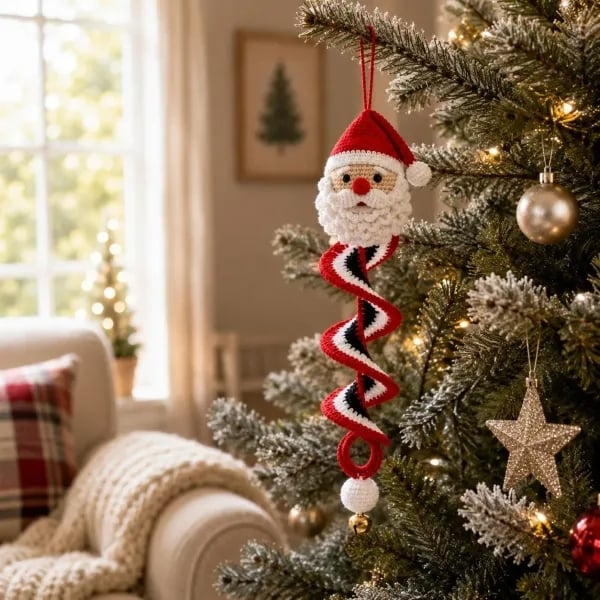 DIY Spiral Crochet Ornament Kit – Choose from 9 Seasonal Characters