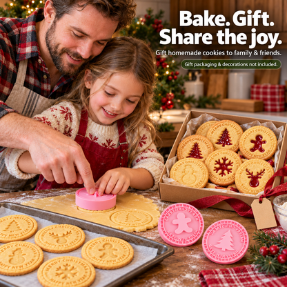 Christmas Joy 9-Design Cookie Stamp & Cutter Set