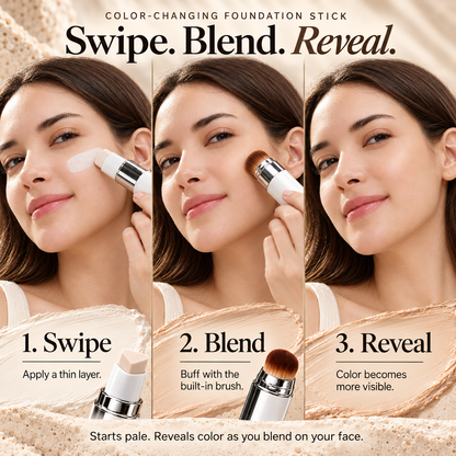 Korean 2-in-1 Color-Changing Foundation Stick