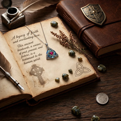 Celtic Trinity Knot Birthstone-Inspired Necklace + Free White Gift Box