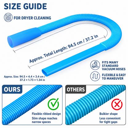 💥LAST DAY SALE 39% OFF💥Flexible Dryer Vent Cleaner Vacuum Attachment