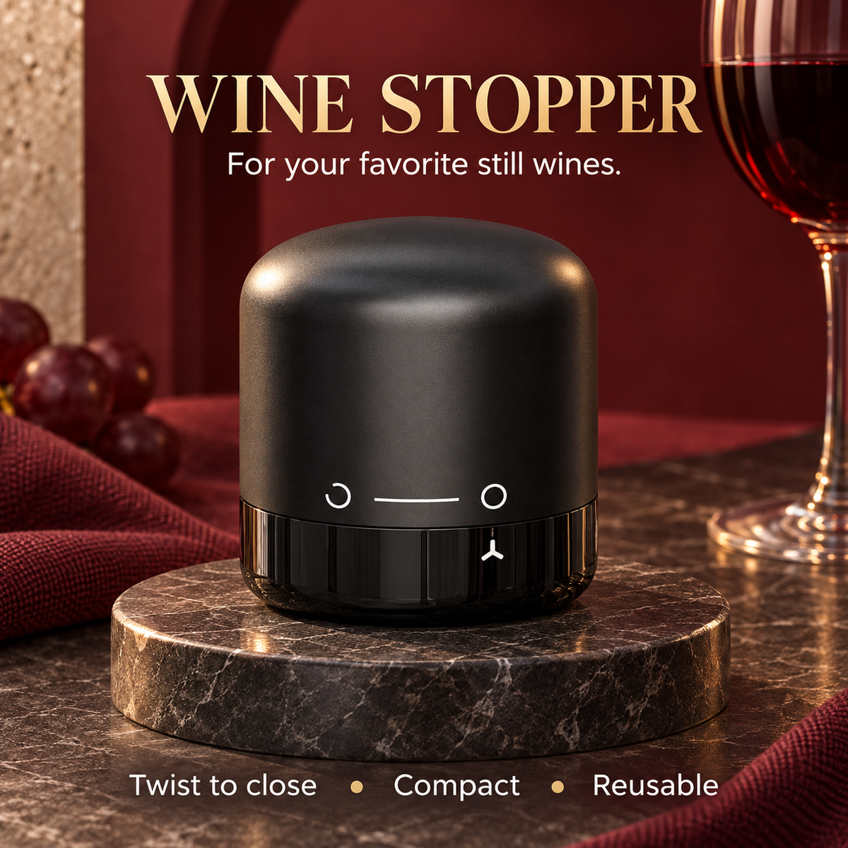 Twist-Lock Wine & Champagne Stoppers