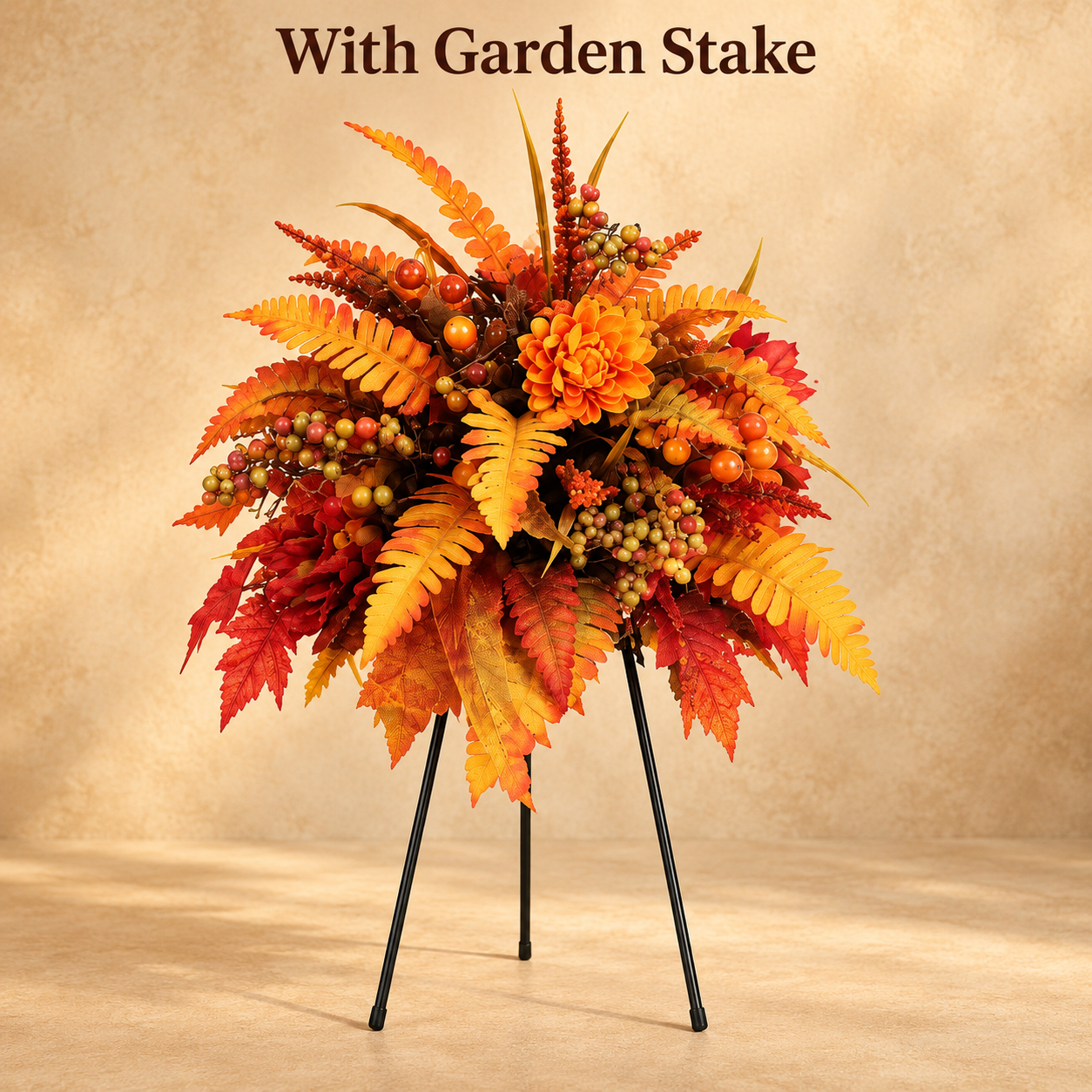With Garden Stake