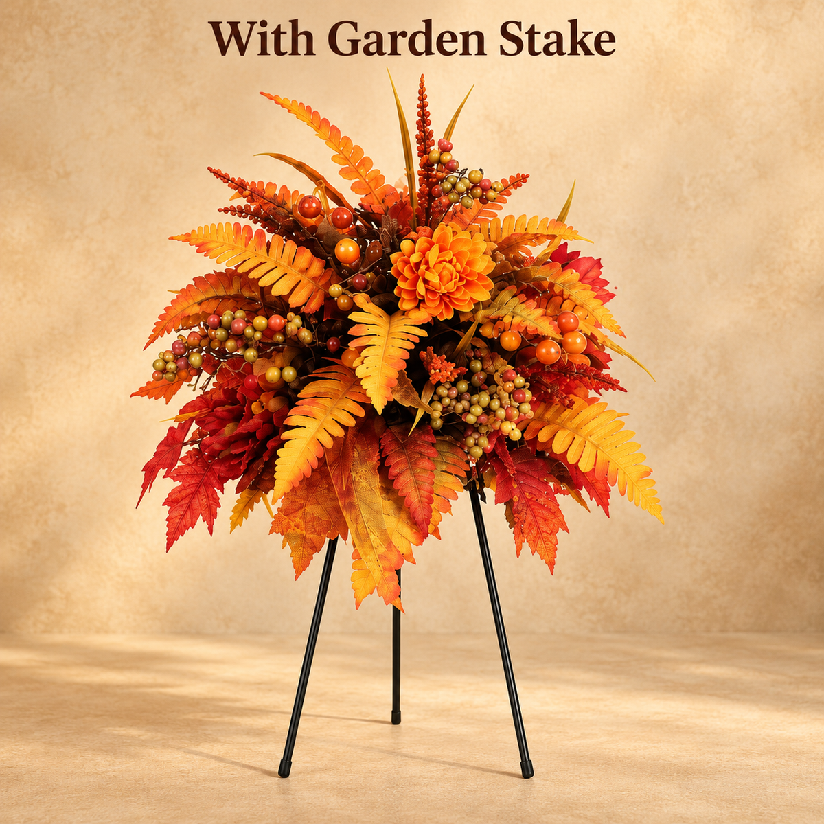 Autumn Harvest Faux Floral Arrangement – Fall & Halloween Decor