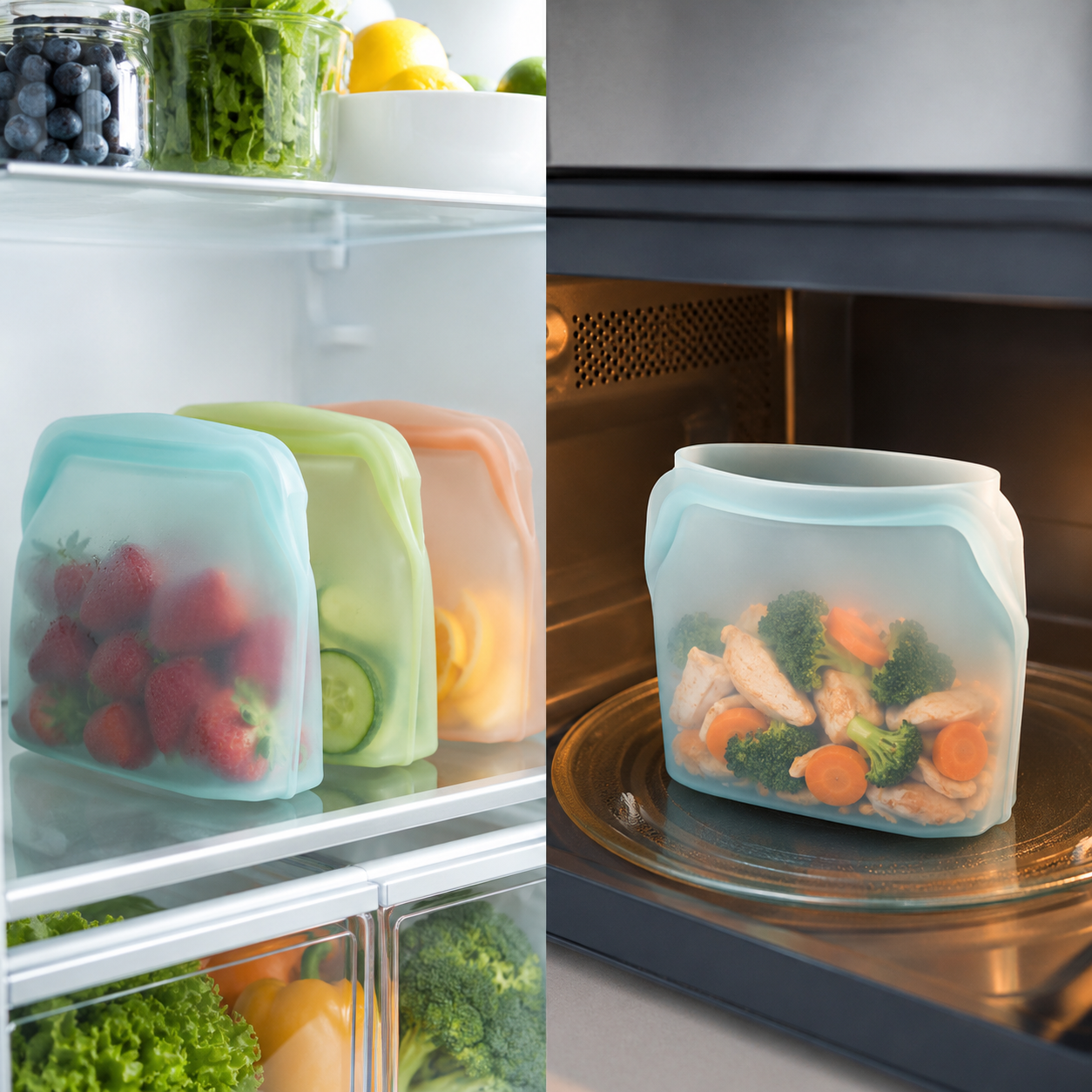 Reusable Food-Grade Silicone Storage Bag