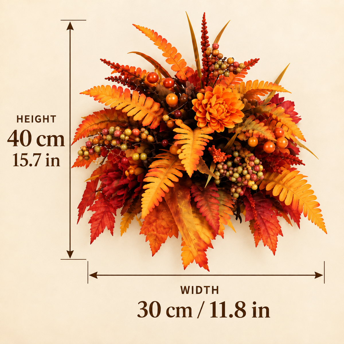 Autumn Harvest Faux Floral Arrangement – Fall & Halloween Decor