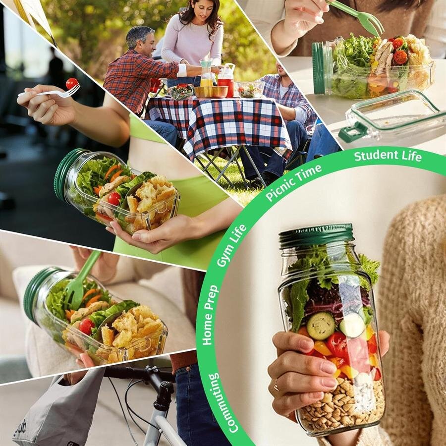 Side-Open Salad Jar-1000ML