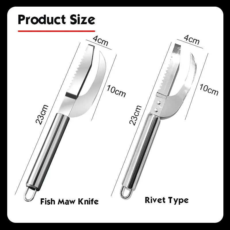 Stainless Steel 3 In 1 Fish Maw Knife