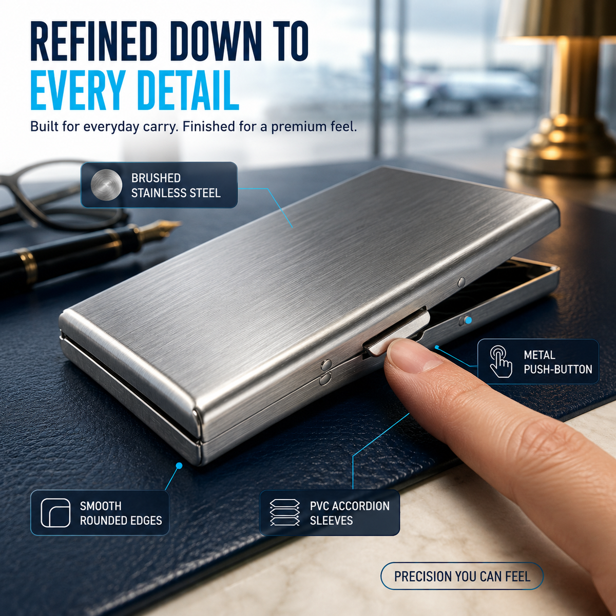 10-Card RFID Blocking Stainless Steel Wallet🔒