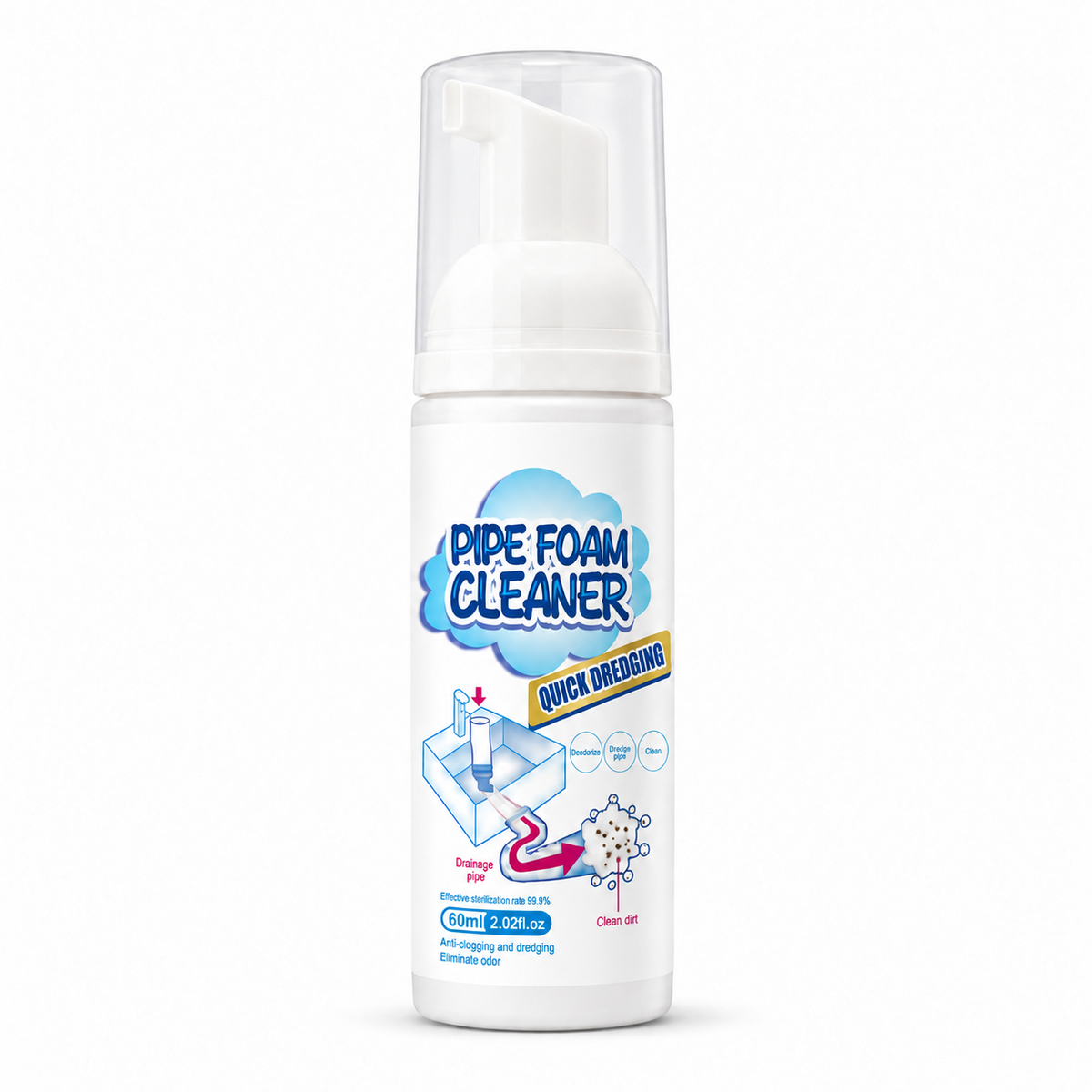 DeepReach Foaming Drain Cleaner – 60 mL