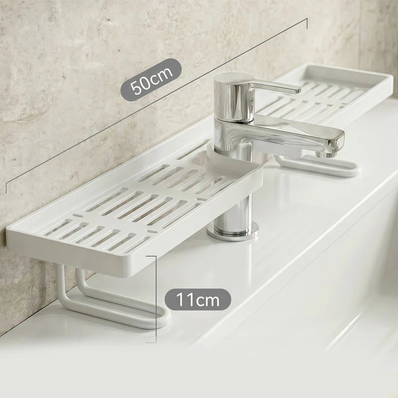 No-Drill Faucet Shelf Organizer