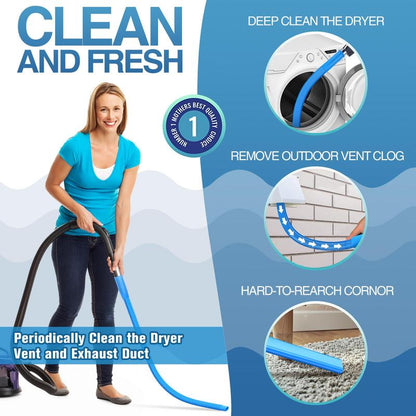 💥LAST DAY SALE 39% OFF💥Flexible Dryer Vent Cleaner Vacuum Attachment