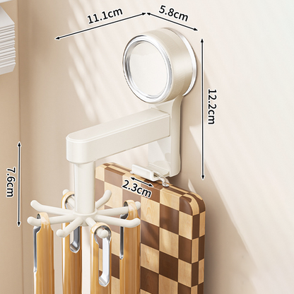 Multi-Purpose 360° Rotating Suction Hook Organizer